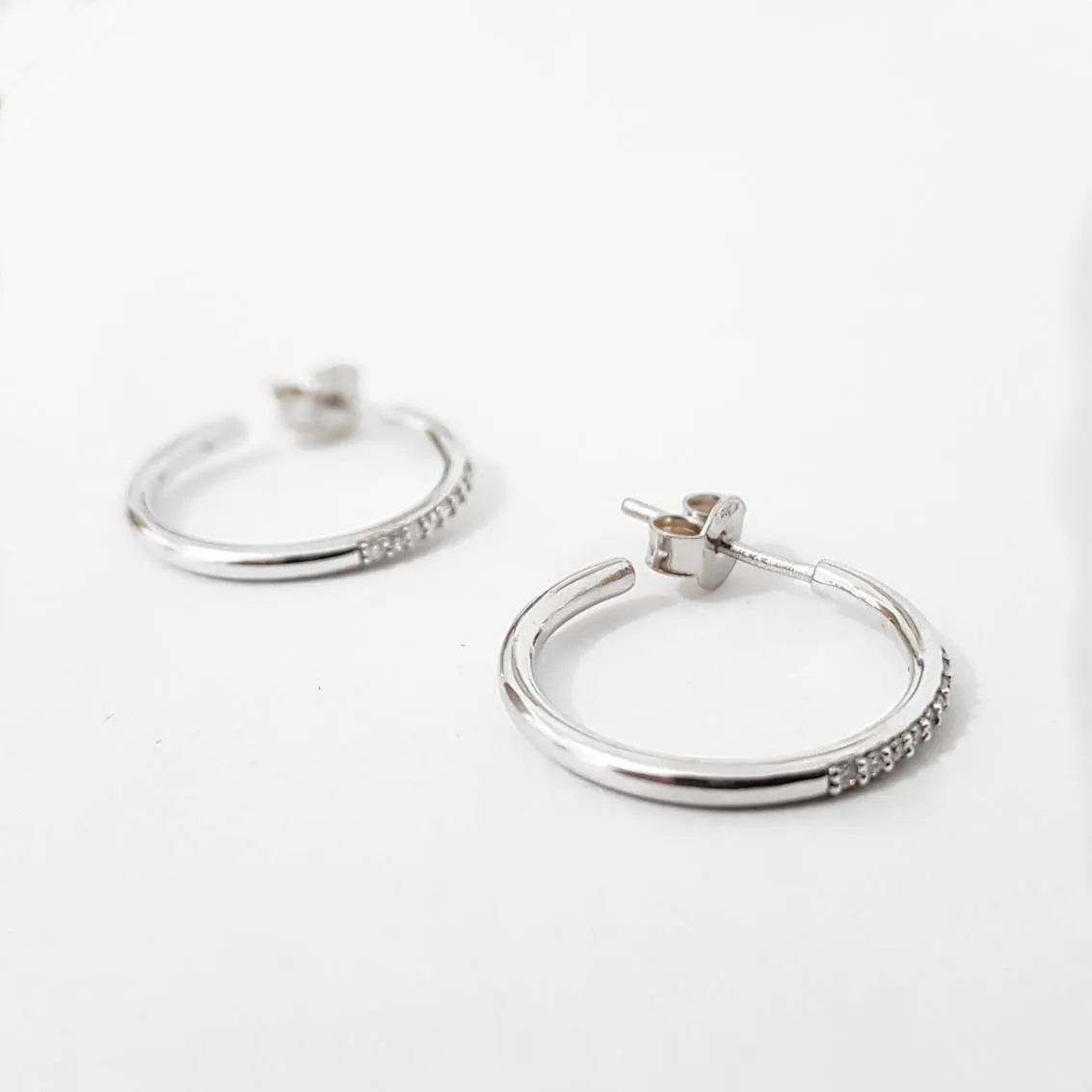 Diamond Gold Hoop Earrings