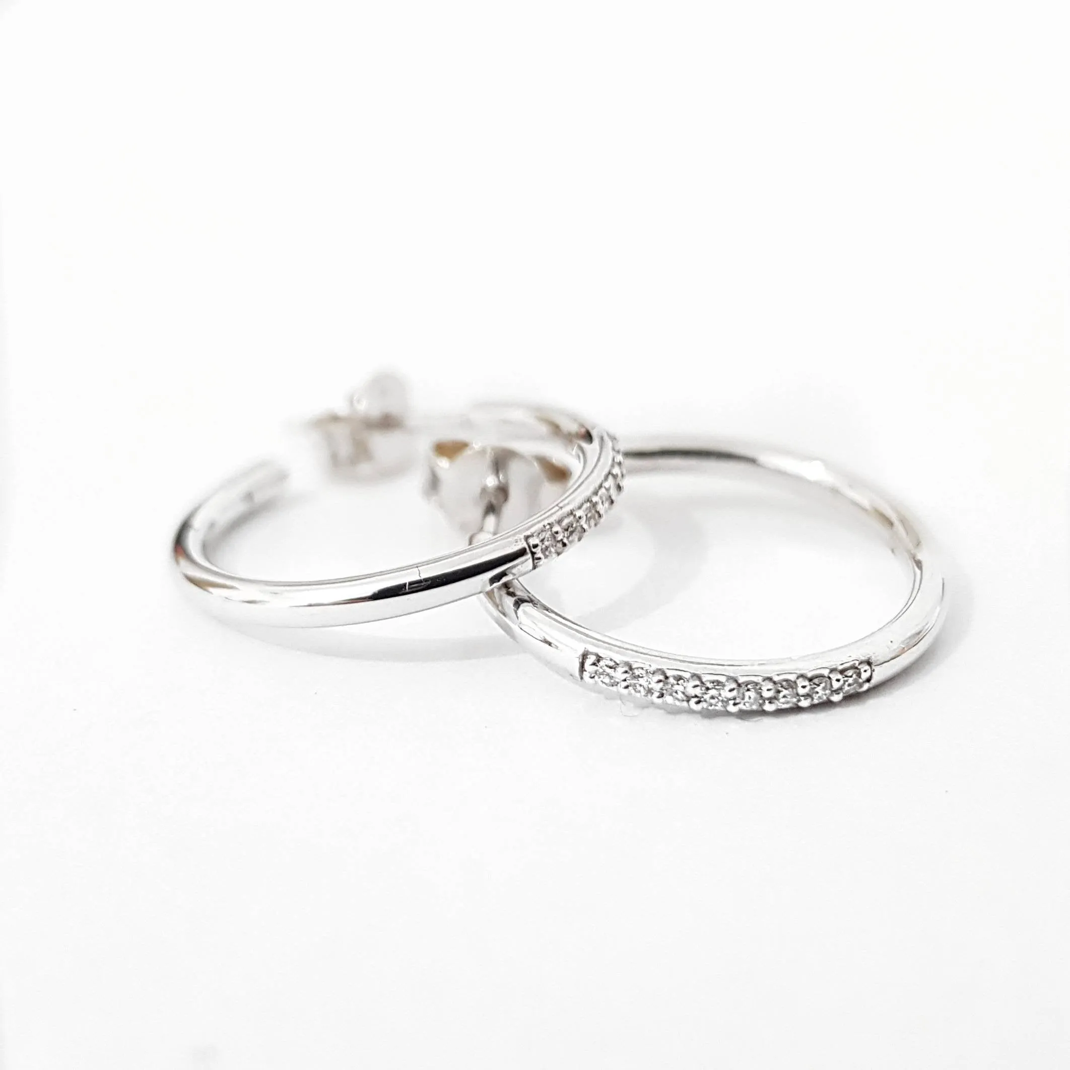 Diamond Gold Hoop Earrings