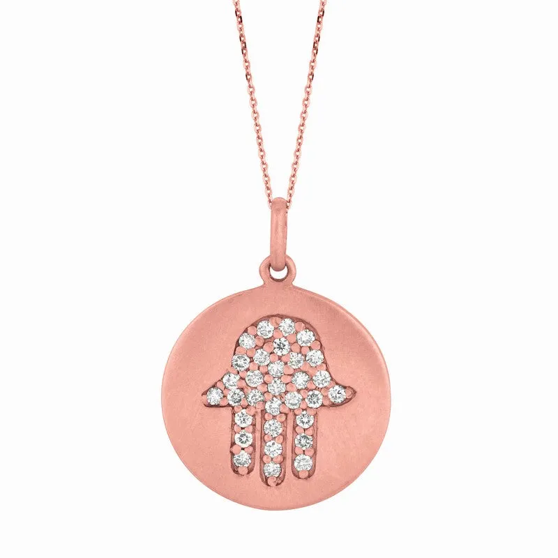 DIAMOND HAMSA NECKLACE 14K GOLD (0.3 CTW) N5051PD