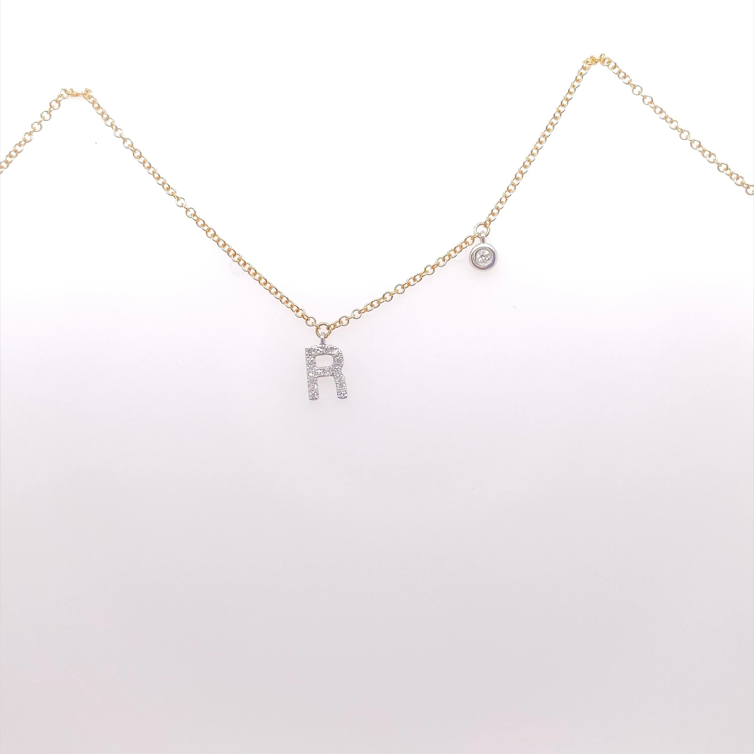 Diamond Initial Necklace