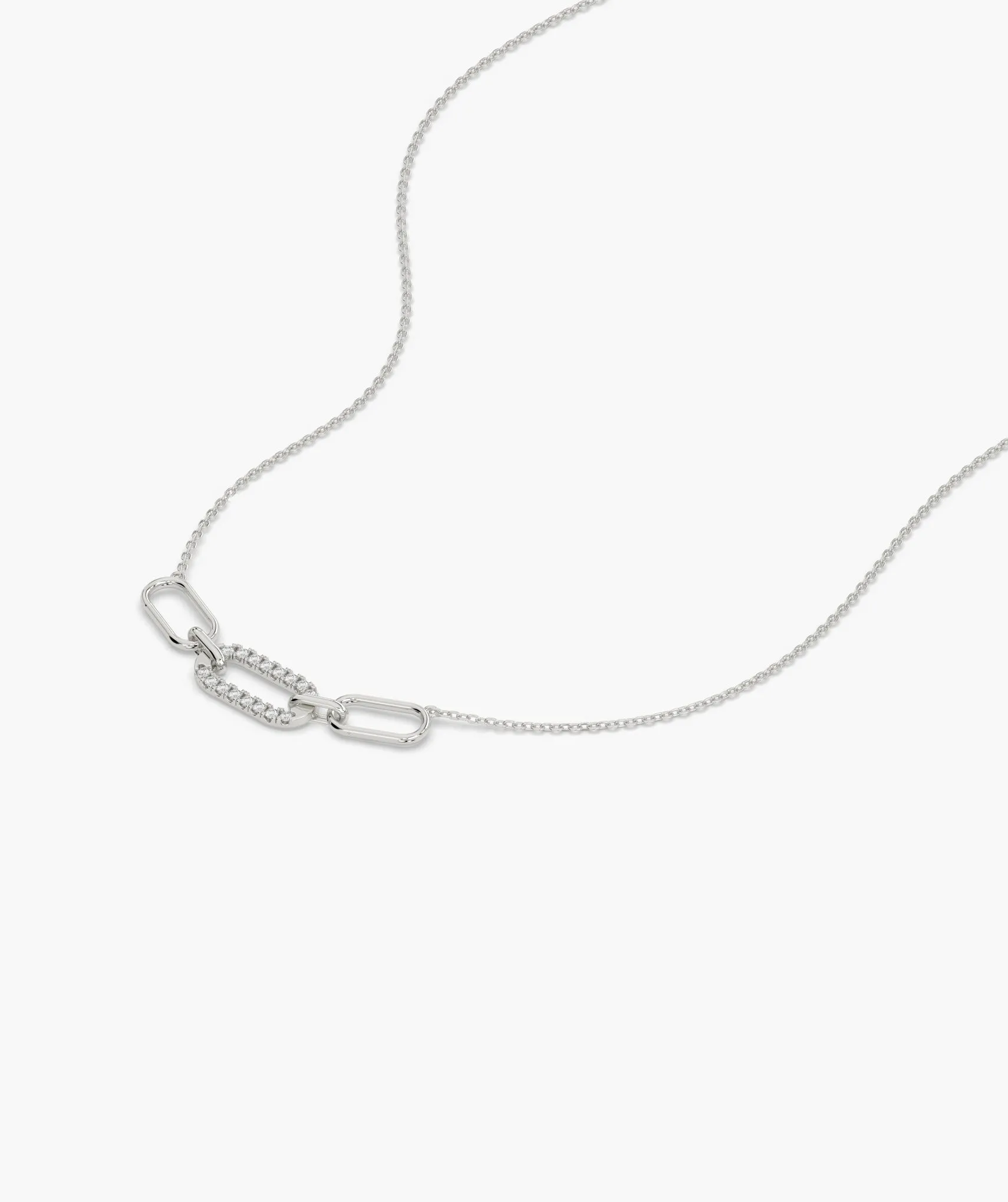 Diamond Link 14K Gold Necklace