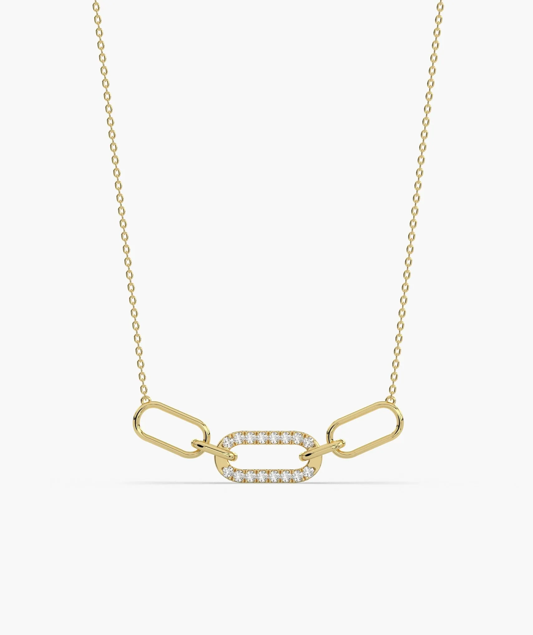 Diamond Link 14K Gold Necklace