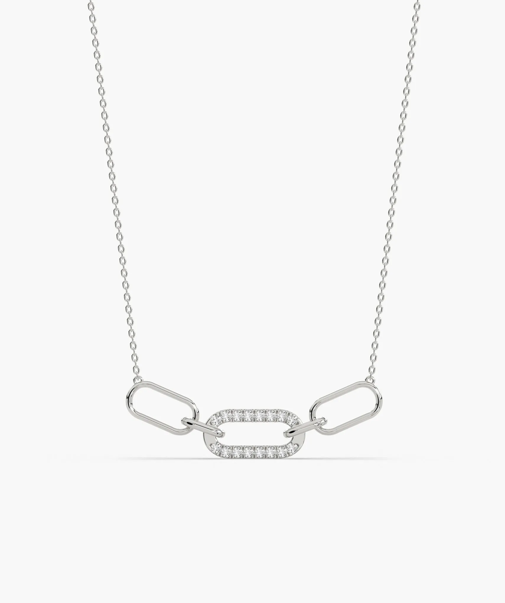 Diamond Link 14K Gold Necklace