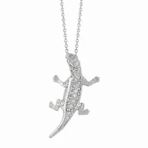DIAMOND LIZARD NECKLACE 14K GOLD (0.11 CTW)