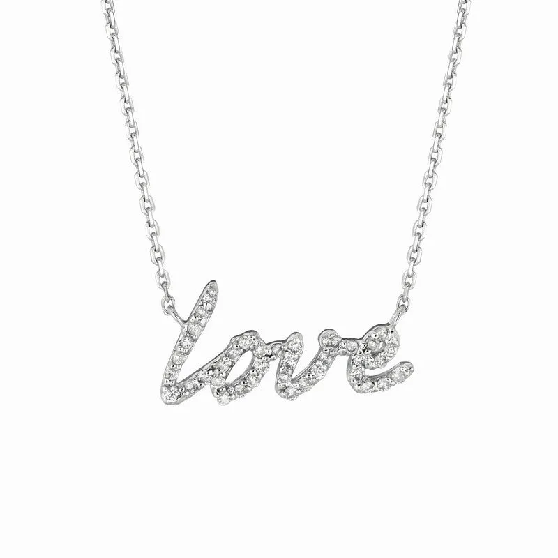 DIAMOND LOVE NECKLACE 14K GOLD (0.21 CTW)