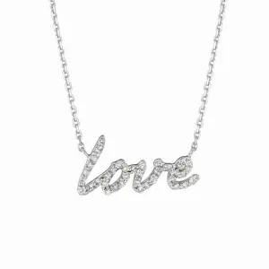 DIAMOND LOVE NECKLACE 14K GOLD (0.21 CTW)