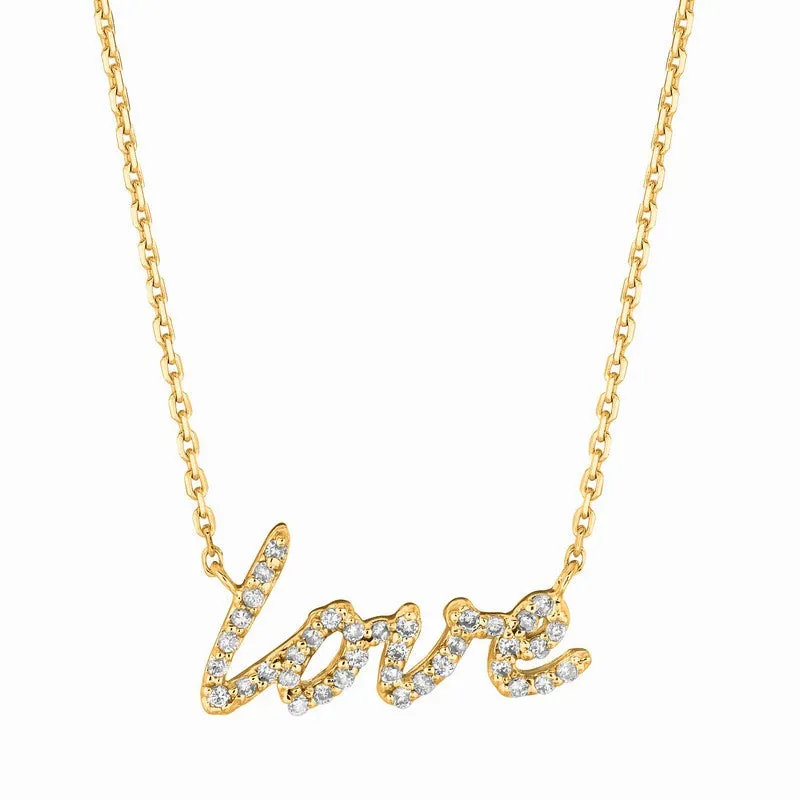 DIAMOND LOVE NECKLACE 14K GOLD (0.21 CTW)