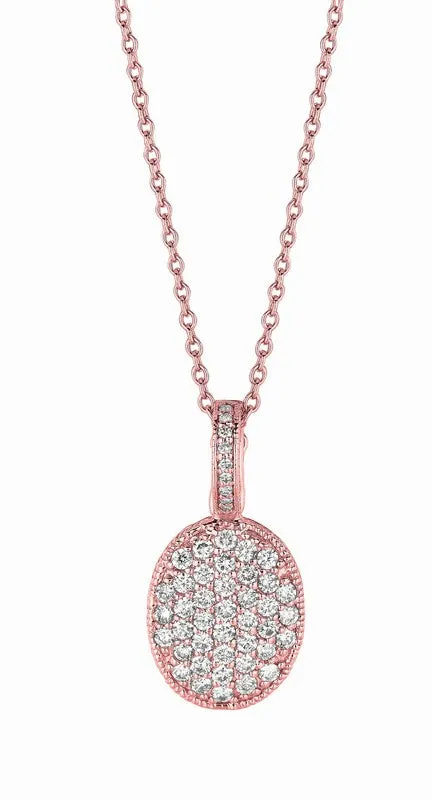 DIAMOND OVAL NECKLACE 14K GOLD (1.35 CTW)