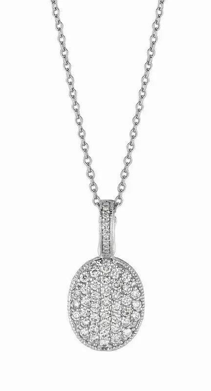 DIAMOND OVAL NECKLACE 14K GOLD (1.35 CTW)