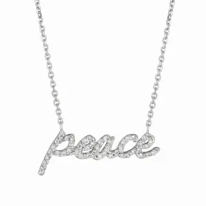 DIAMOND PEACE NECKLACE 14K GOLD (0.26 CTW)