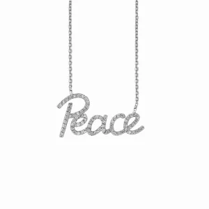 DIAMOND PEACE NECKLACE 14K GOLD (0.4 CTW)