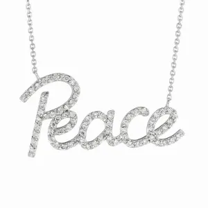 DIAMOND PEACE NECKLACE 14K GOLD (0.65 CTW)
