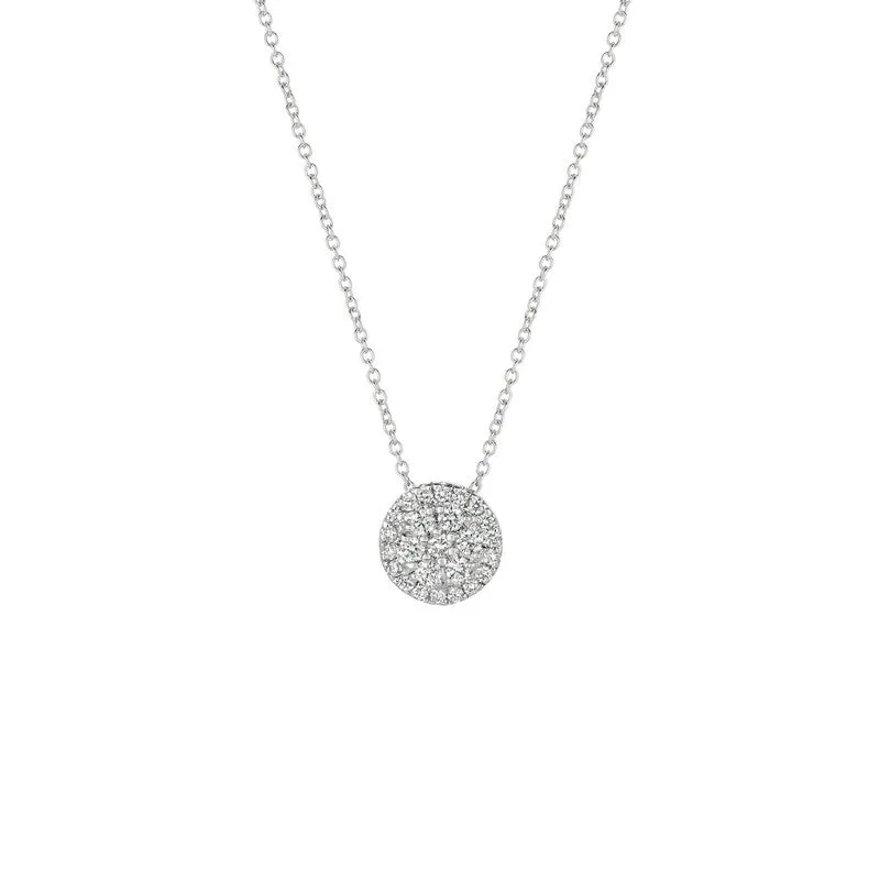 DIAMOND ROUND NECKLACE 14K GOLD (0.5 CTW) 1