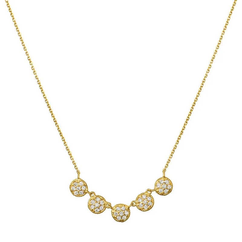 DIAMOND ROUND NECKLACE 14K GOLD (0.75 CTW) 4