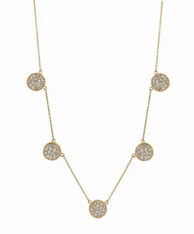 DIAMOND ROUND NECKLACE 14K GOLD (0.75 CTW) N5049YD
