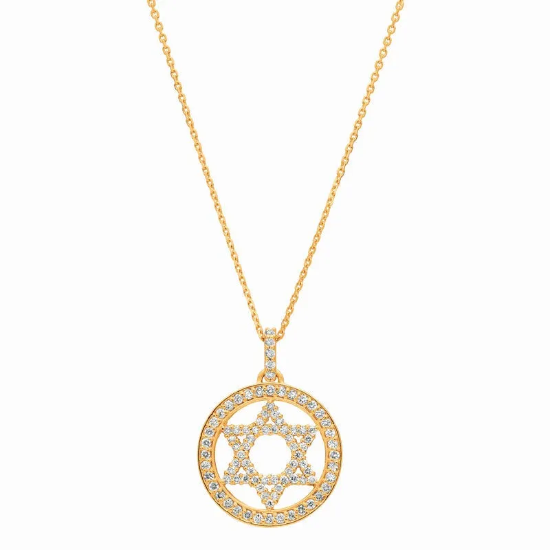 DIAMOND STAR NECKLACE 14K GOLD (0.88 CTW)