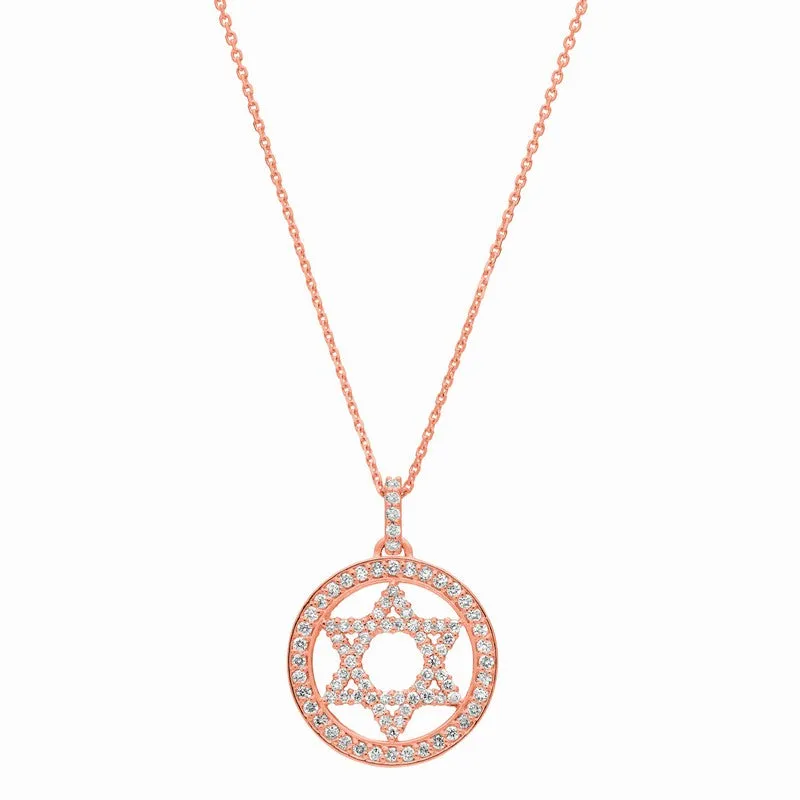 DIAMOND STAR NECKLACE 14K GOLD (0.88 CTW)