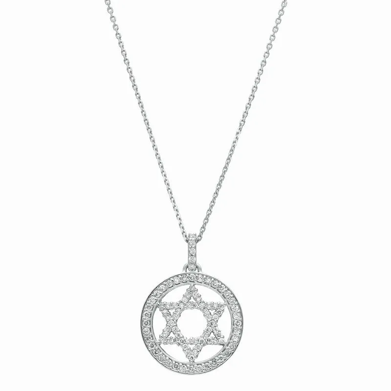 DIAMOND STAR NECKLACE 14K GOLD (0.88 CTW)