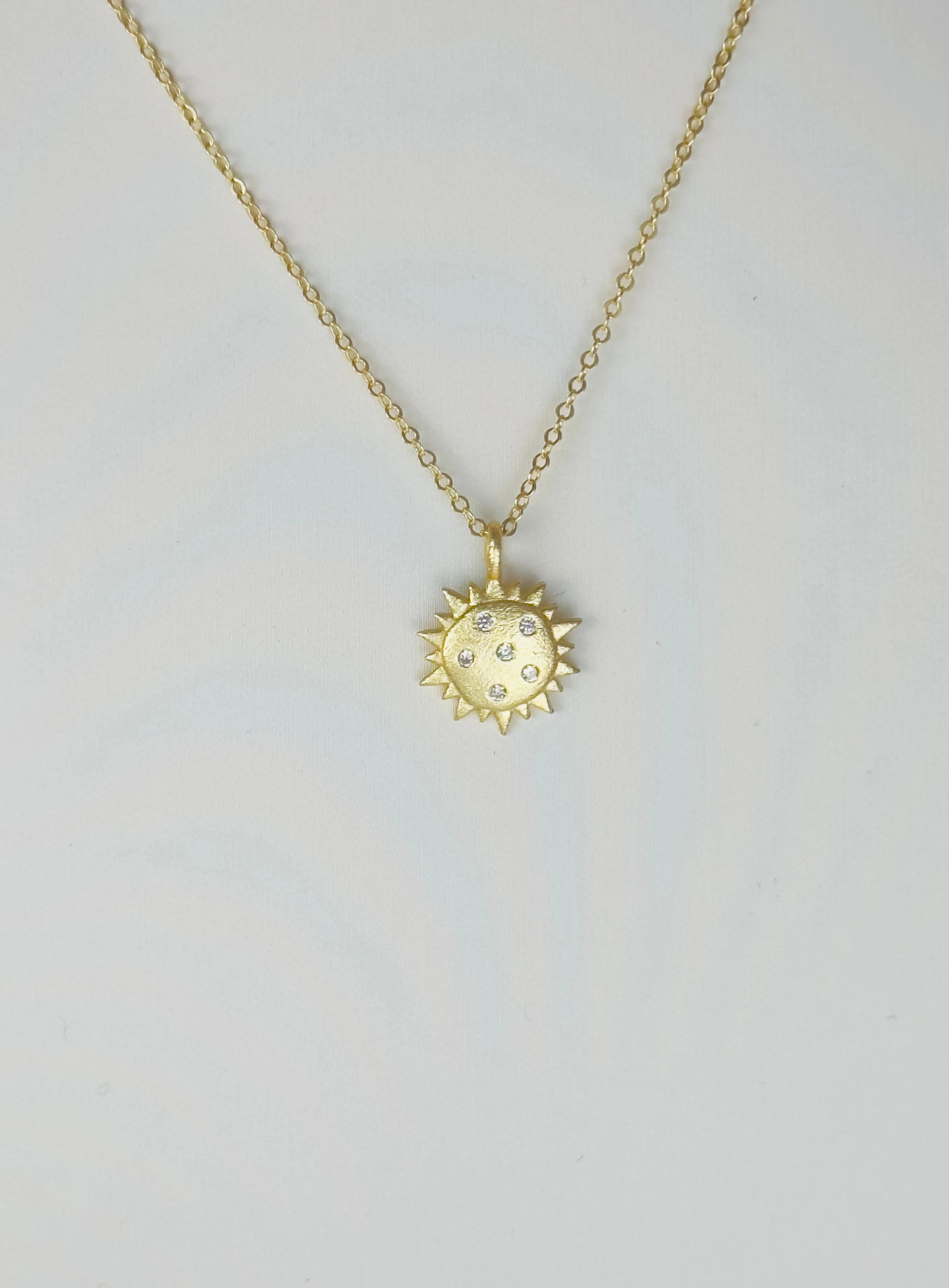 Diamond Sunburst Necklace