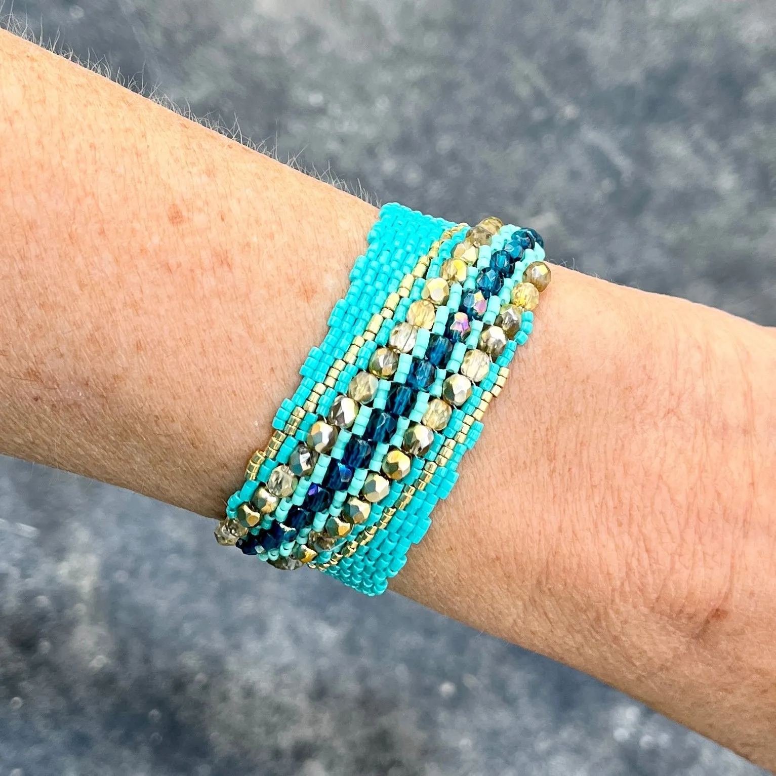 DIY Pattern Bracelet VAGUE BLEUE