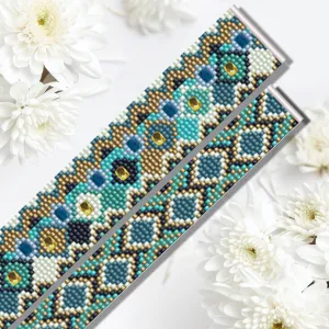 DIY Vertical Peyote Pattern - 2 Bracelets CORDOUE