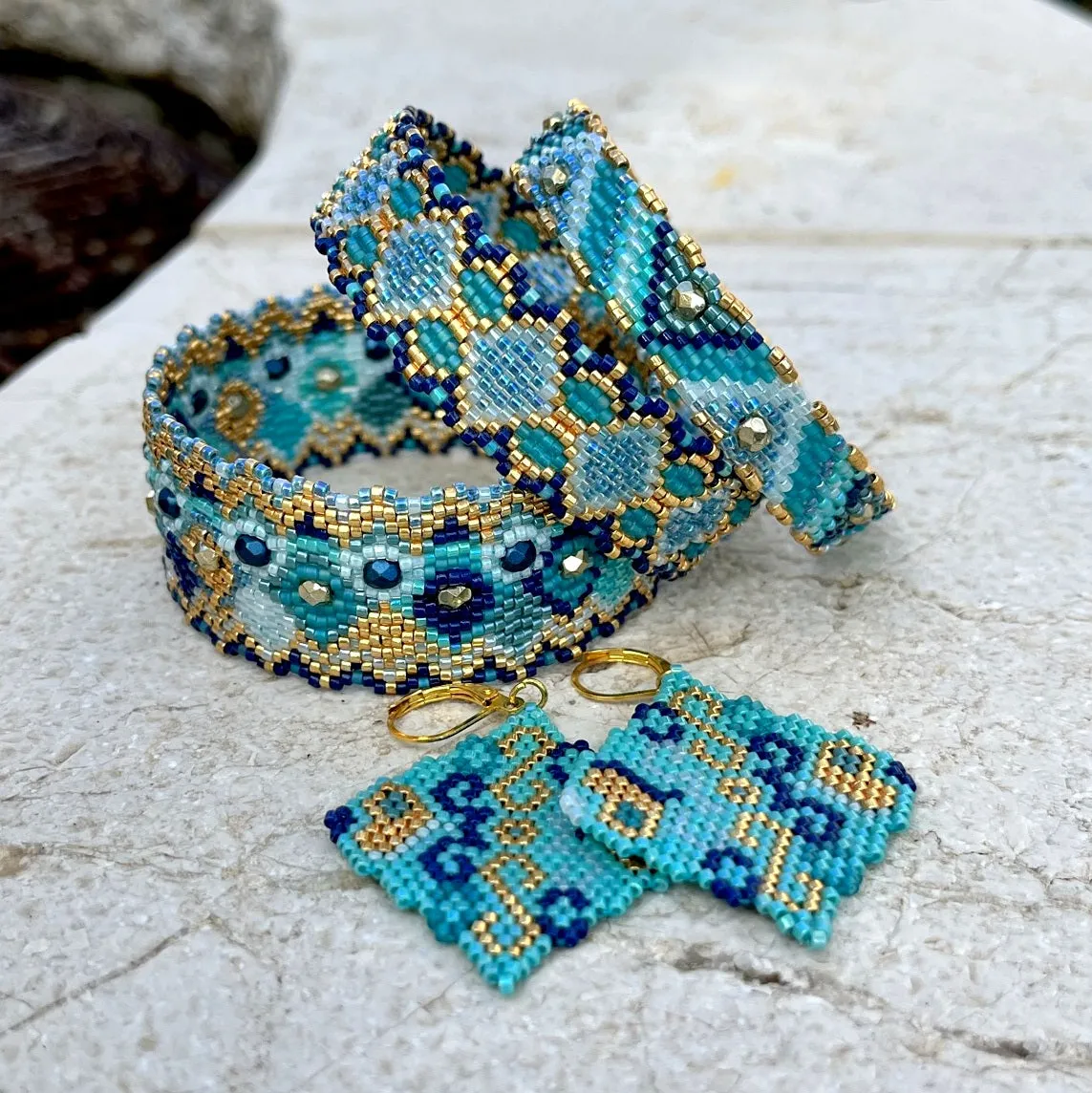 DIY Vertical Peyote Pattern - 2 Bracelets CORDOUE