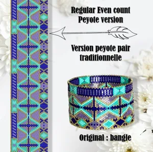 DIY Vertical Peyote Pattern - Bracelet ANTIBES