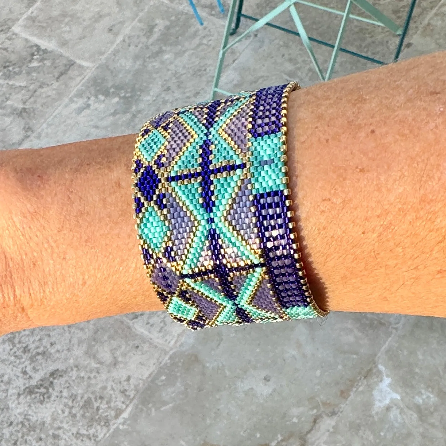 DIY Vertical Peyote Pattern - Bracelet ANTIBES