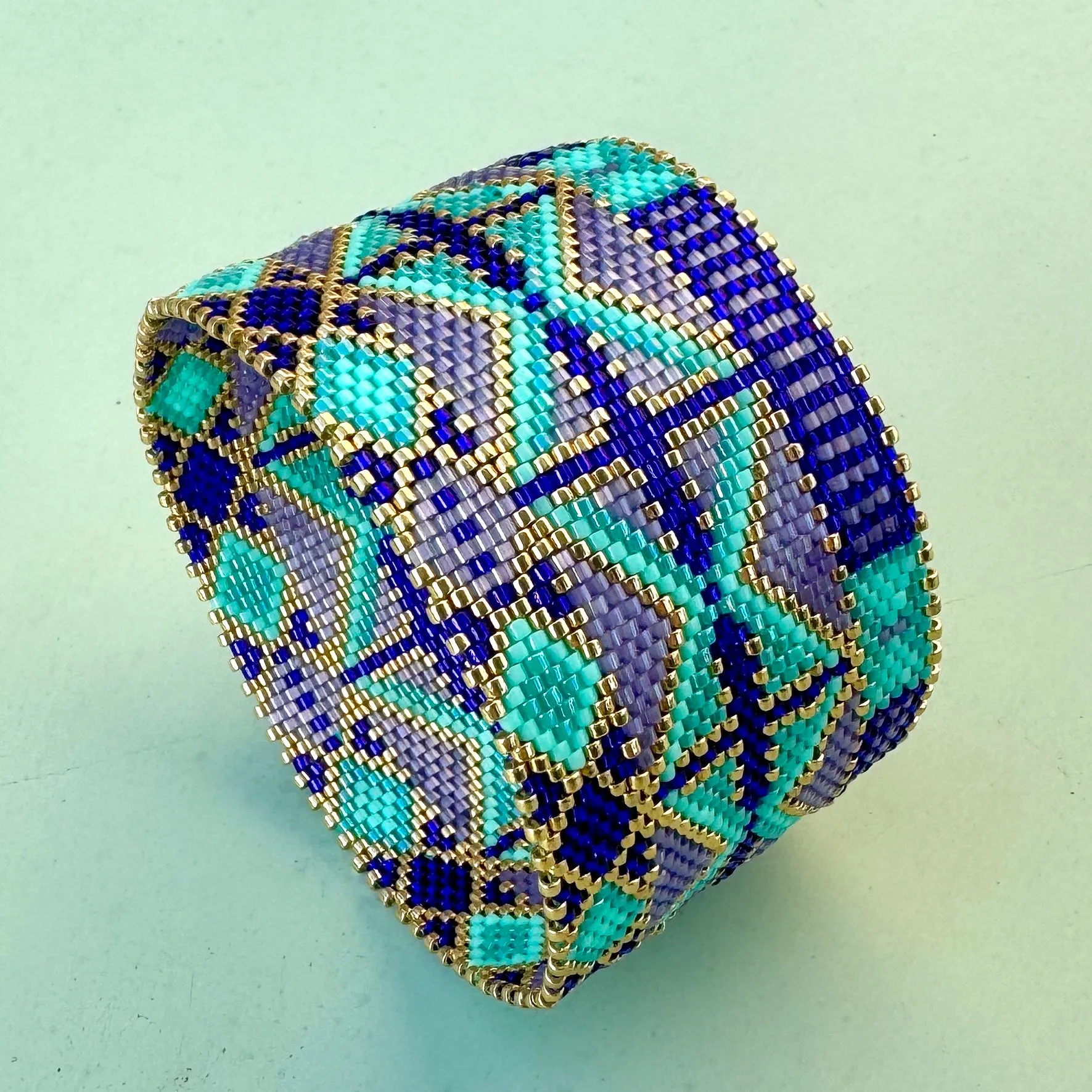 DIY Vertical Peyote Pattern - Bracelet ANTIBES