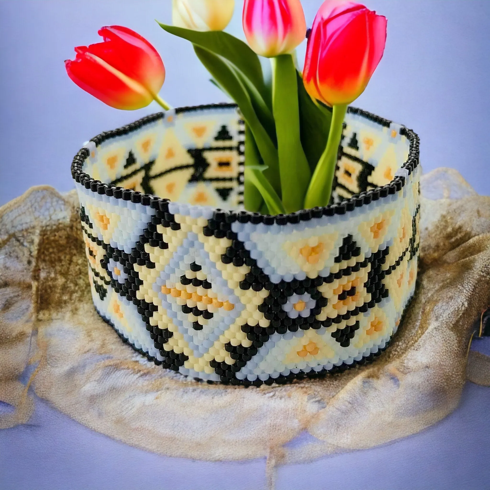 DIY Vertical Peyote Pattern - Bracelet BALI