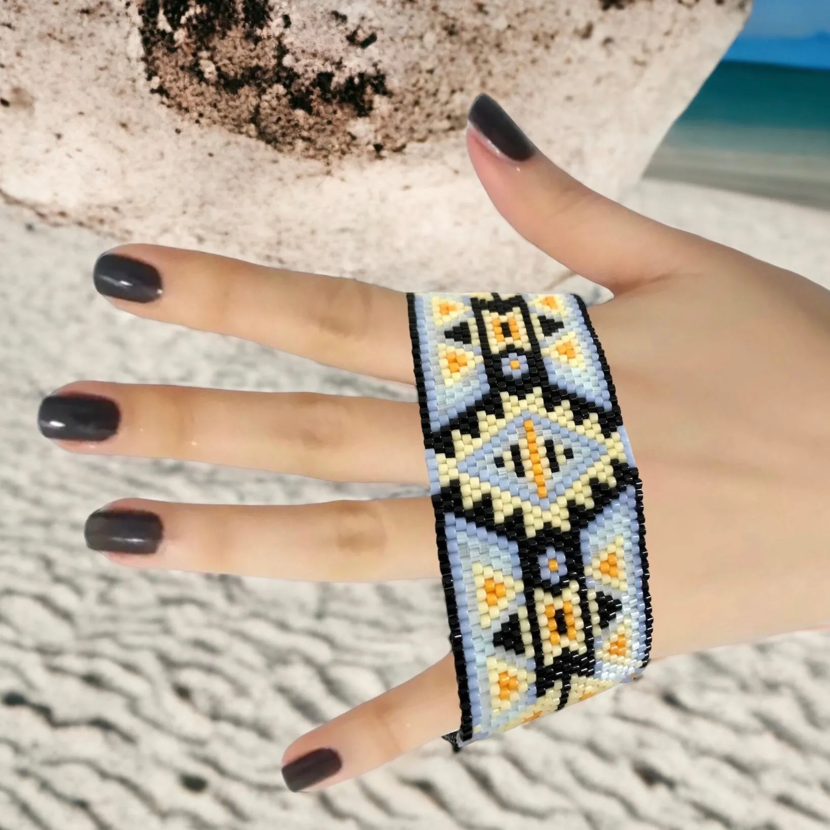 DIY Vertical Peyote Pattern - Bracelet BALI