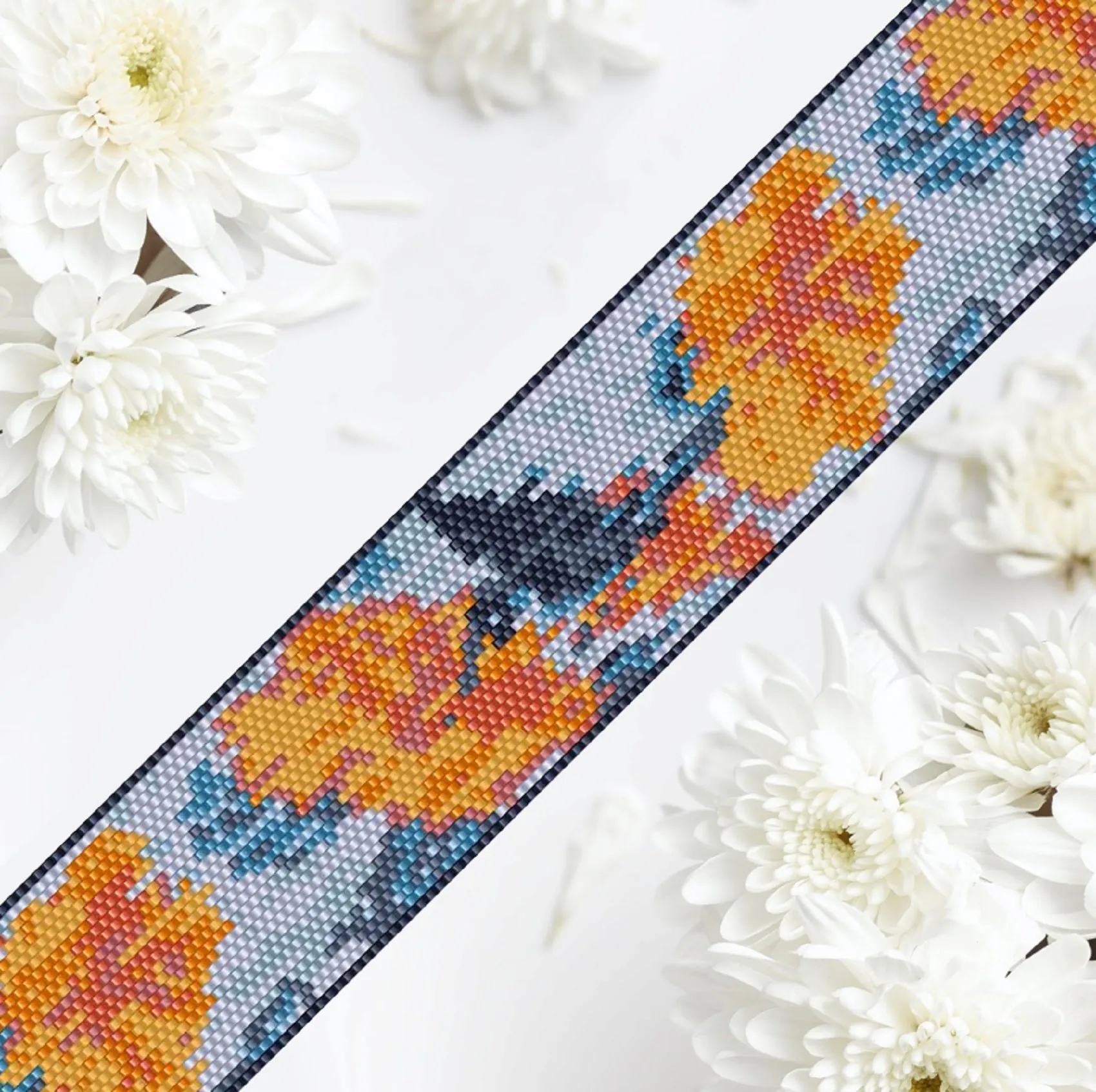DIY Vertical Peyote Pattern - Bracelet COLIBRI