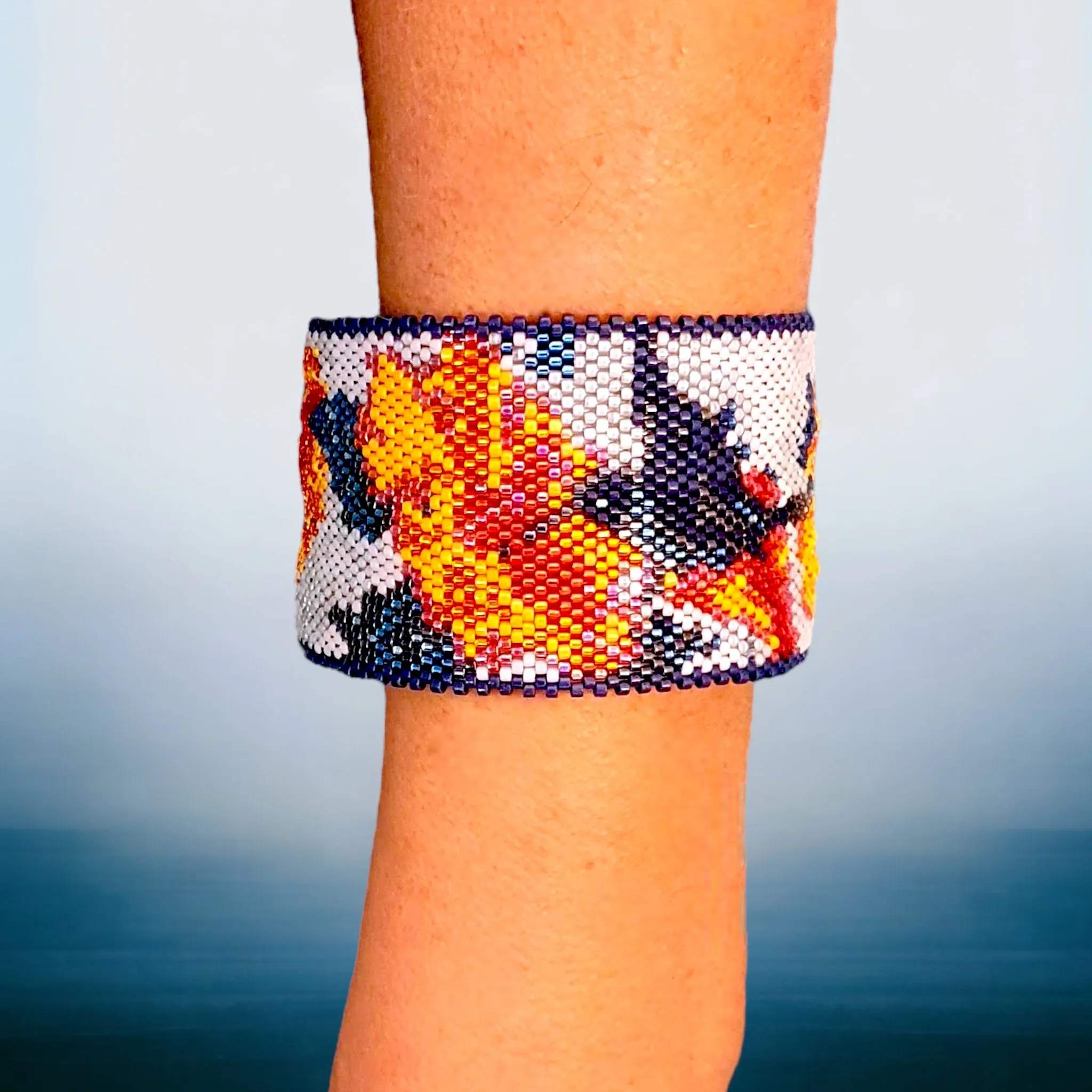 DIY Vertical Peyote Pattern - Bracelet COLIBRI