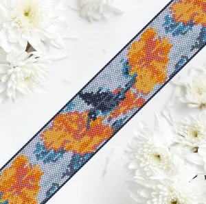 DIY Vertical Peyote Pattern - Bracelet COLIBRI