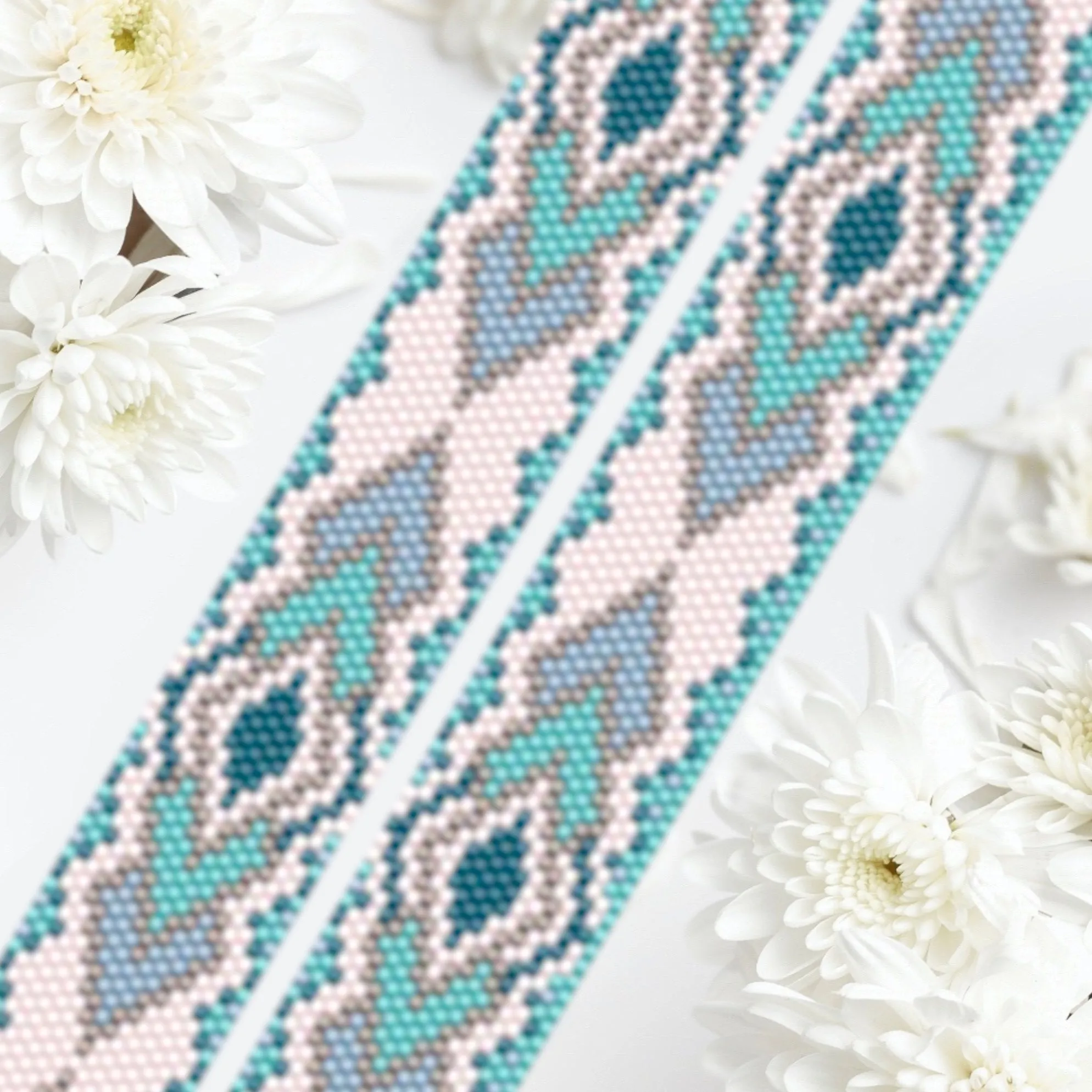 DIY Vertical Peyote Pattern - Bracelet CORFOU