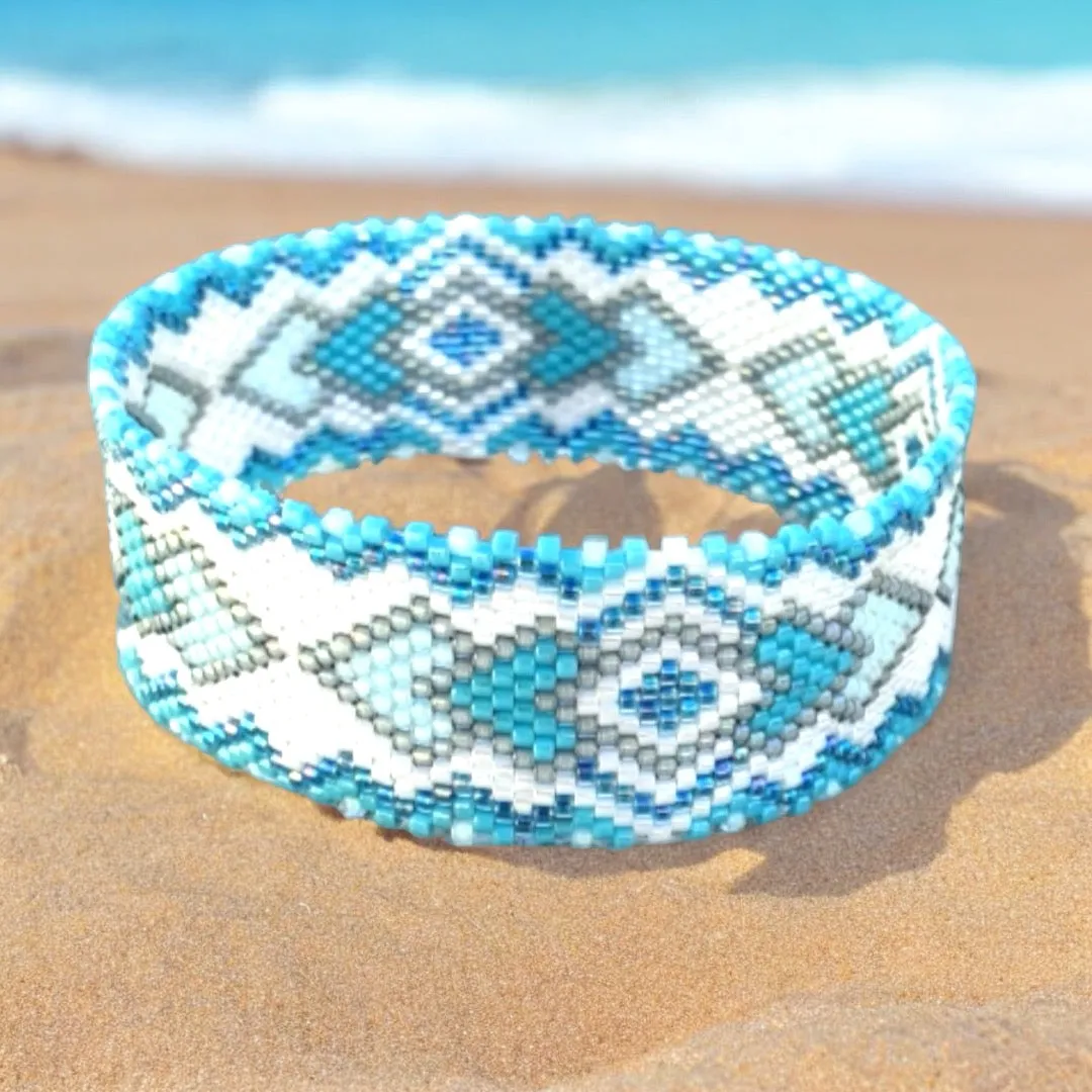 DIY Vertical Peyote Pattern - Bracelet CORFOU