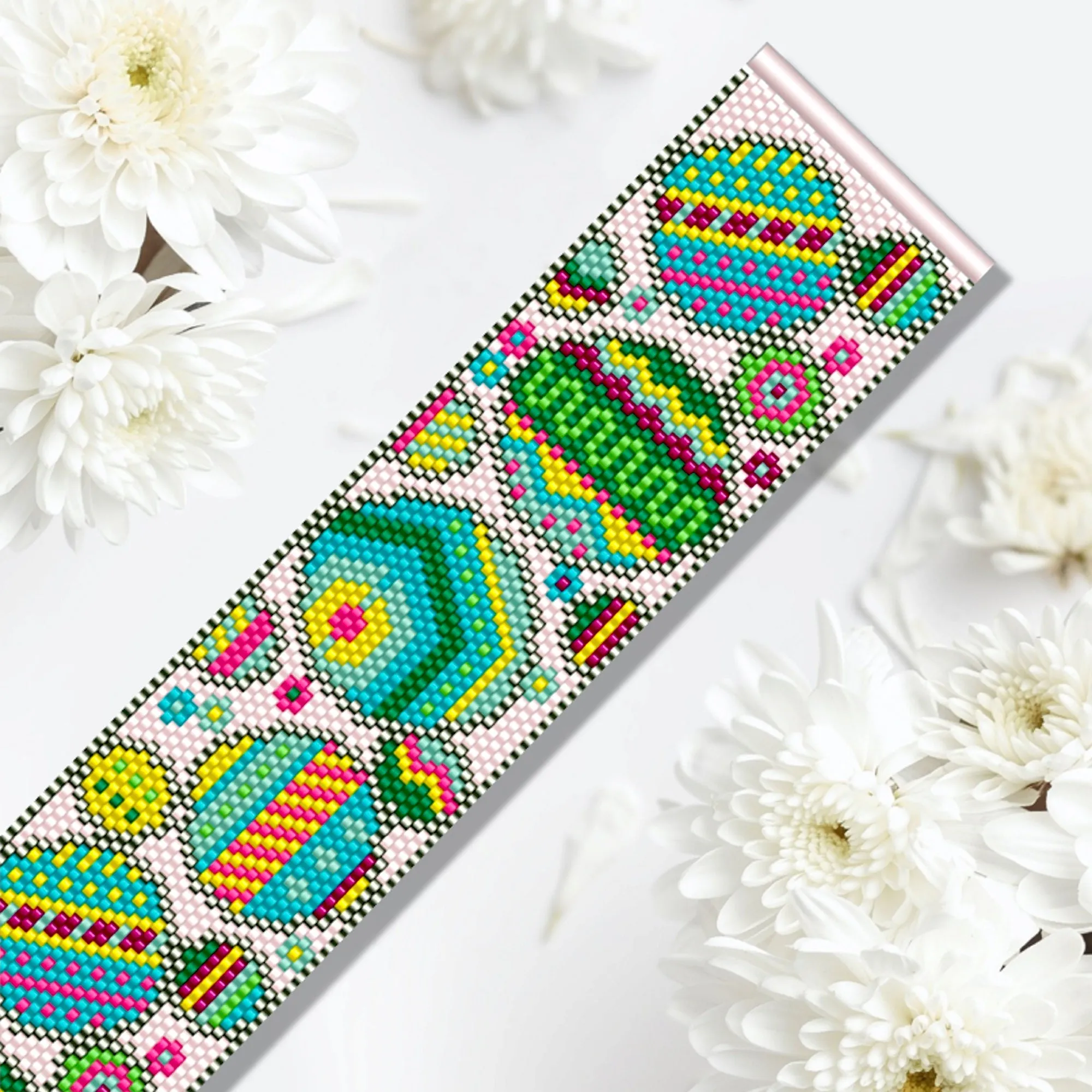 DIY Vertical Peyote Pattern - Bracelet EASTER BALLS