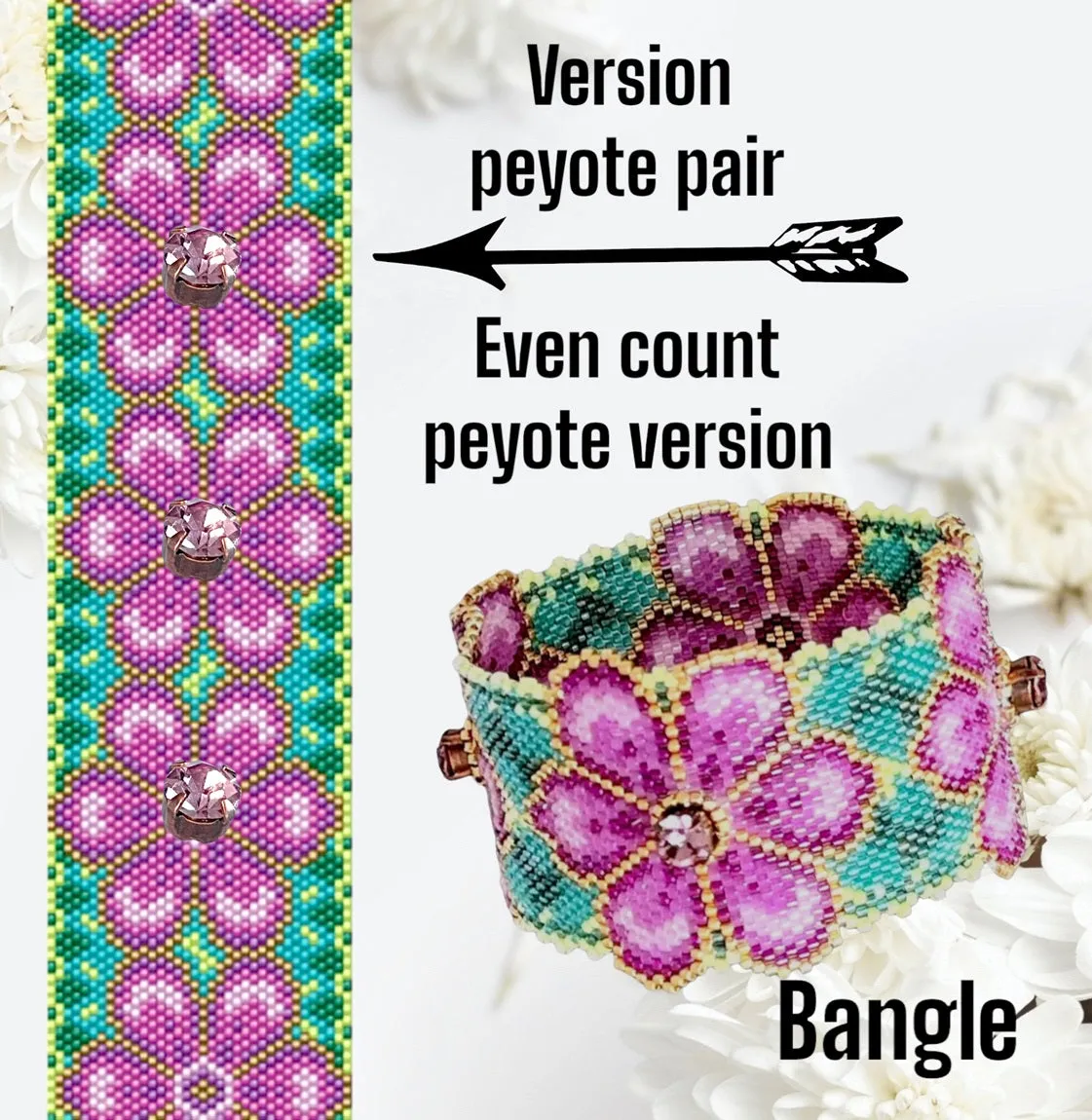 DIY Vertical Peyote Pattern - Bracelet ELOÏSE