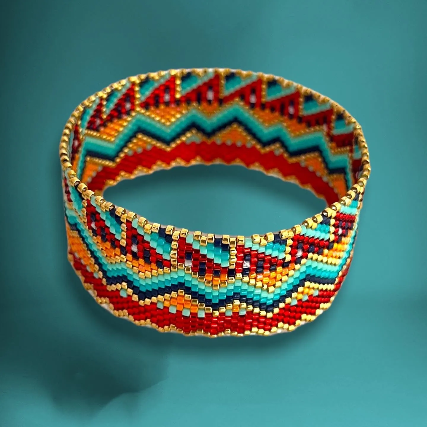 DIY Vertical Peyote Pattern - Bracelet YUCATAN-2