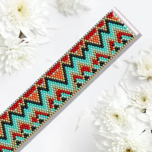DIY Vertical Peyote Pattern - Bracelet YUCATAN-2