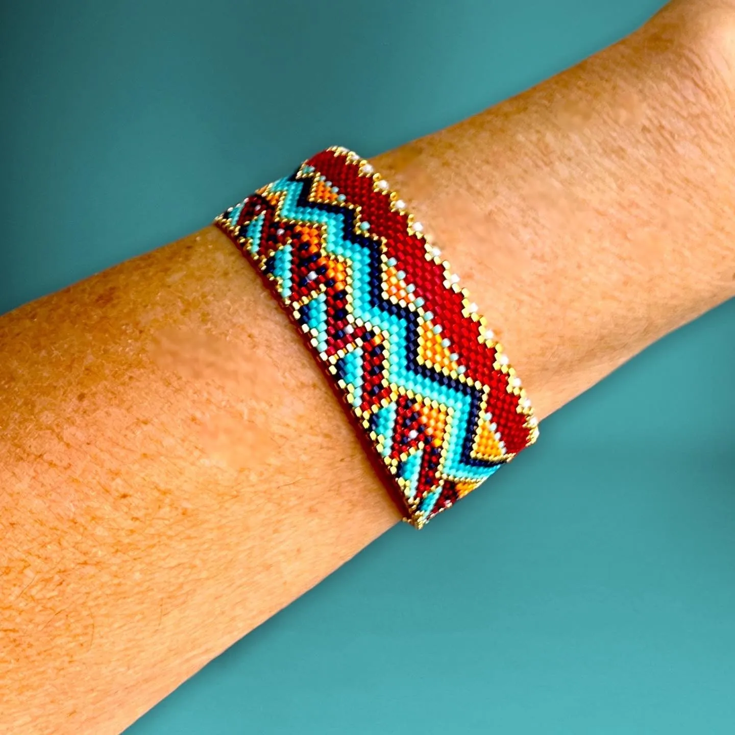 DIY Vertical Peyote Pattern - Bracelet YUCATAN-2