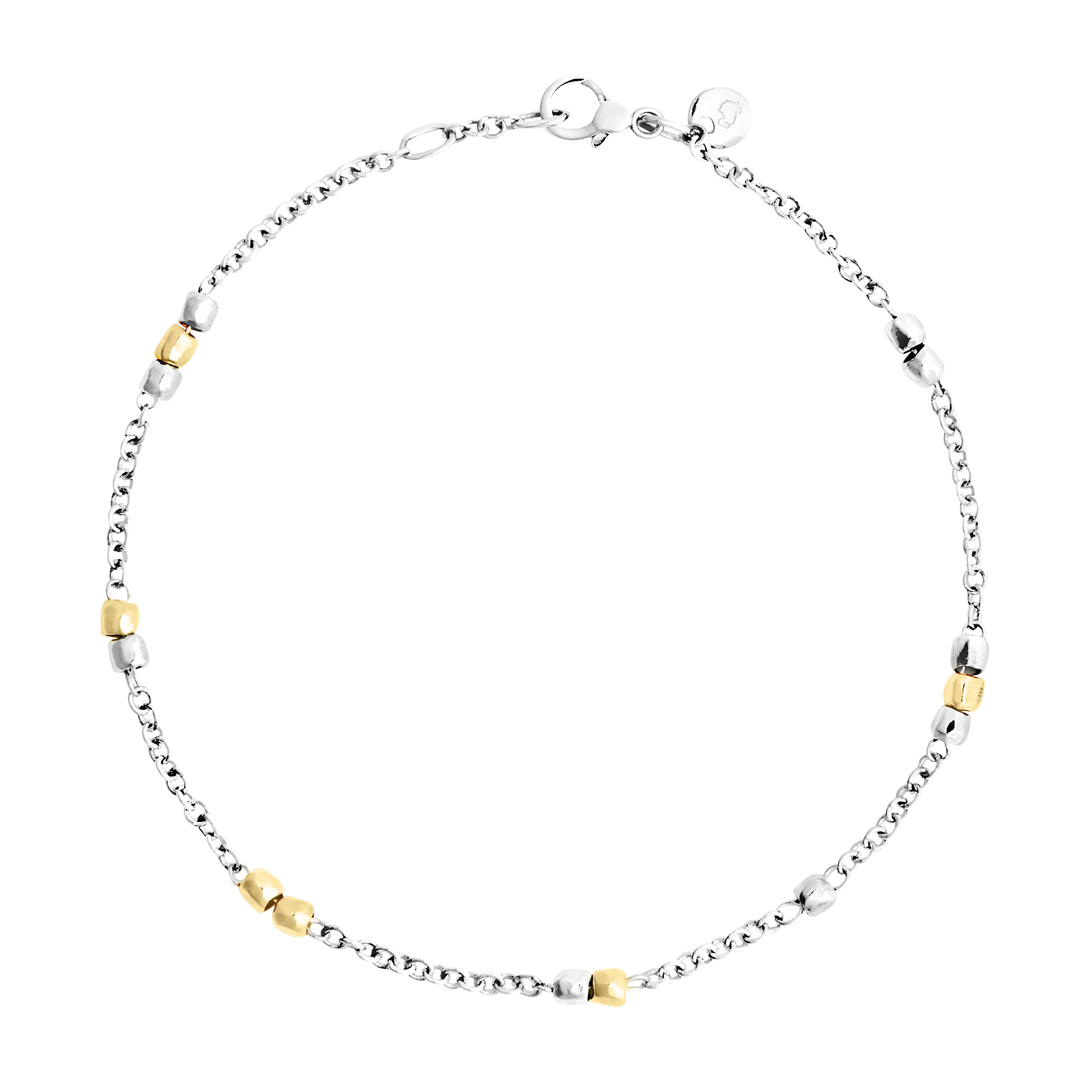 DoDo silver/yellow gold granelli bracelet