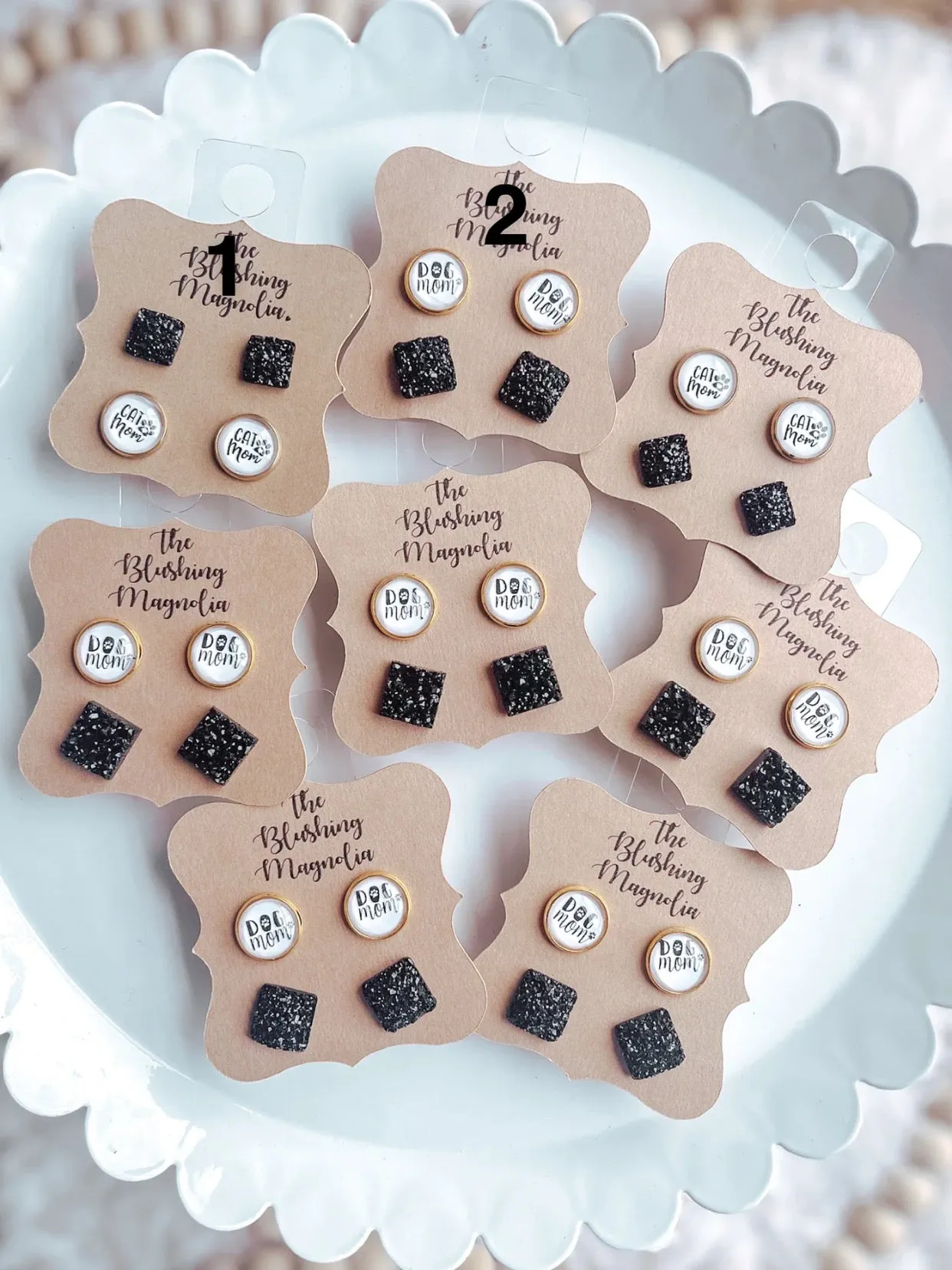 Dog   Cat Mama Stud Earrings