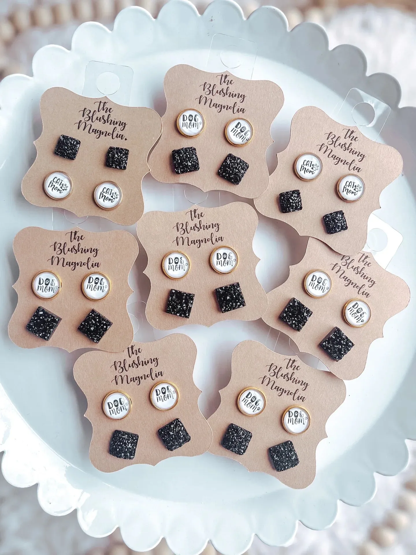 Dog   Cat Mama Stud Earrings