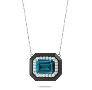 Doves London Blue Topaz Necklacce