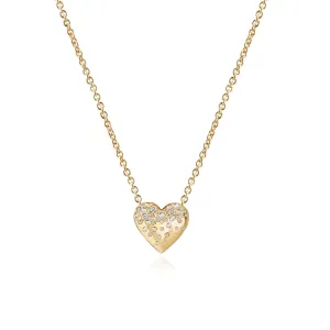 Dripping Scattered Heart Necklace