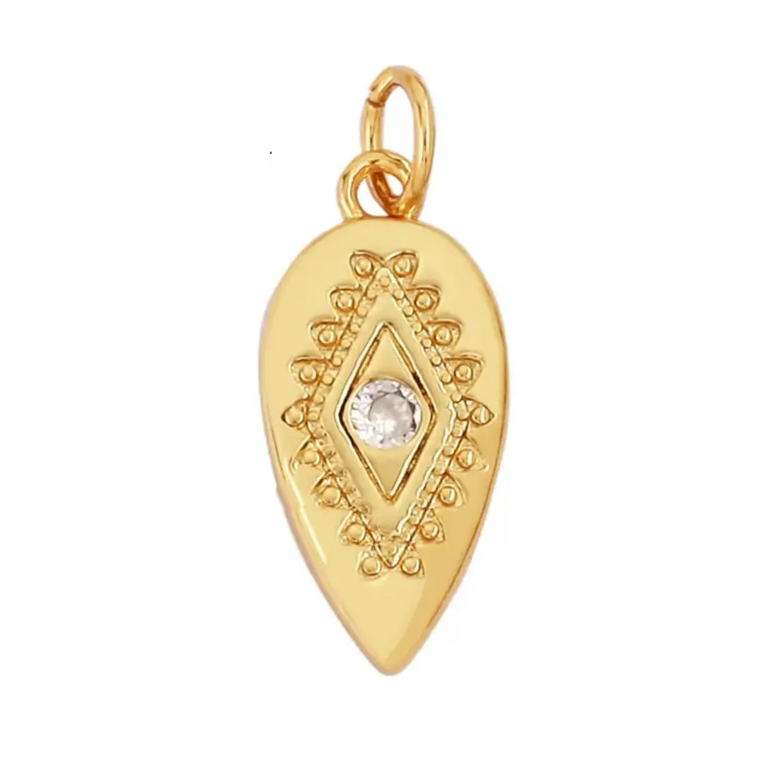 Drop CZ Charm For Charm Necklace & Bracelet