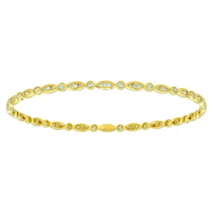 DSL 18K Yellow Gold & Diamond Bangle