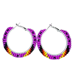 DYH Beaded Hoop Earrings