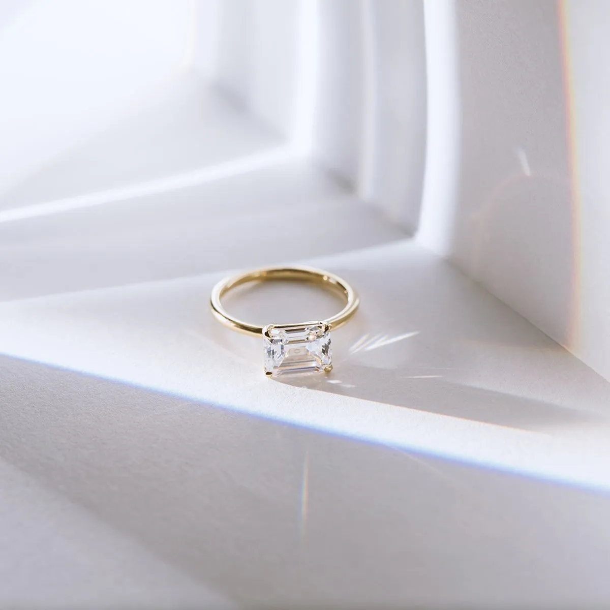 East-West Pixie Engagement Ring